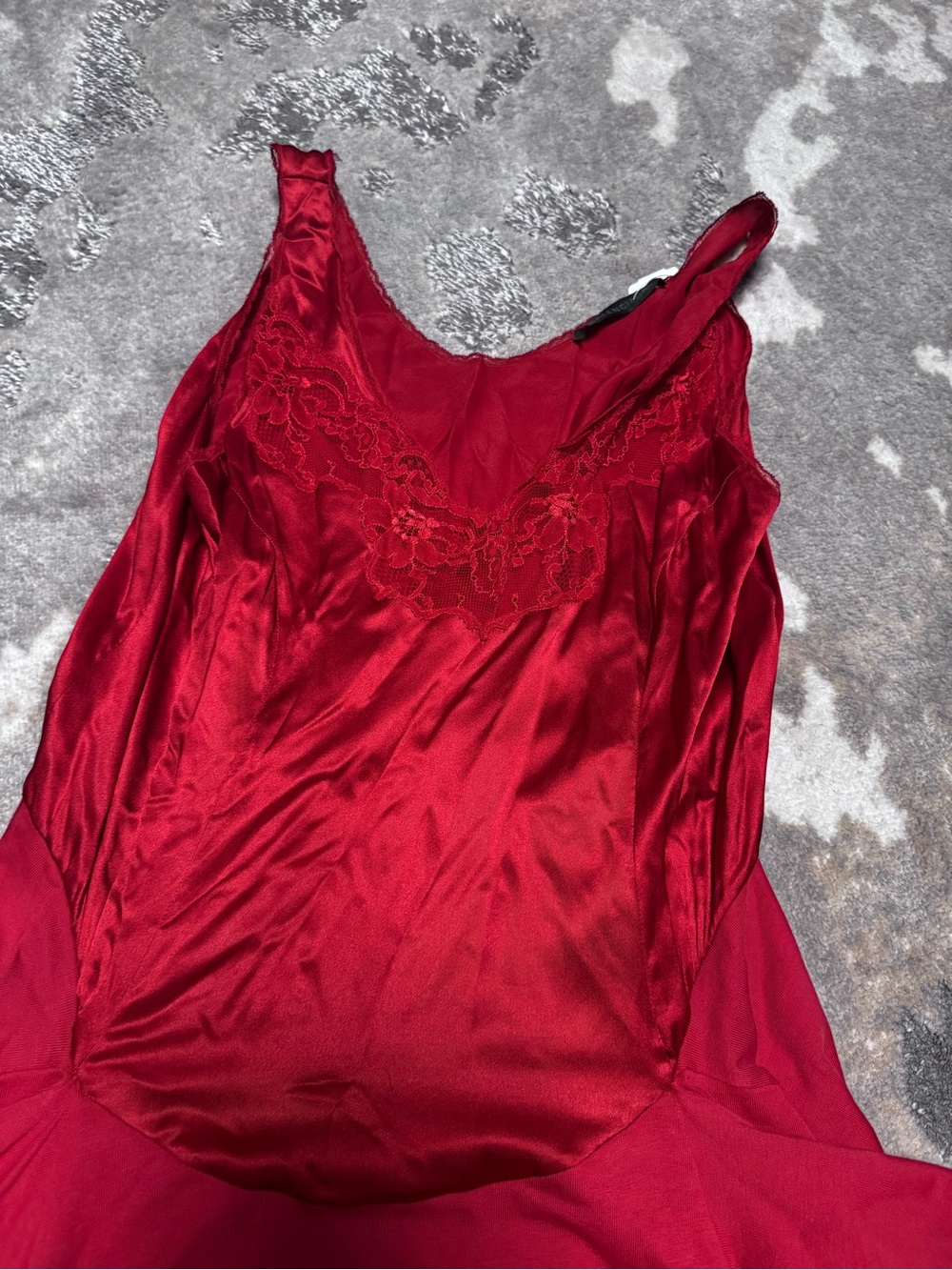 Balenciaga Burgundy Long Sleeve Dress with Slip Layer - Picture 4 of 8